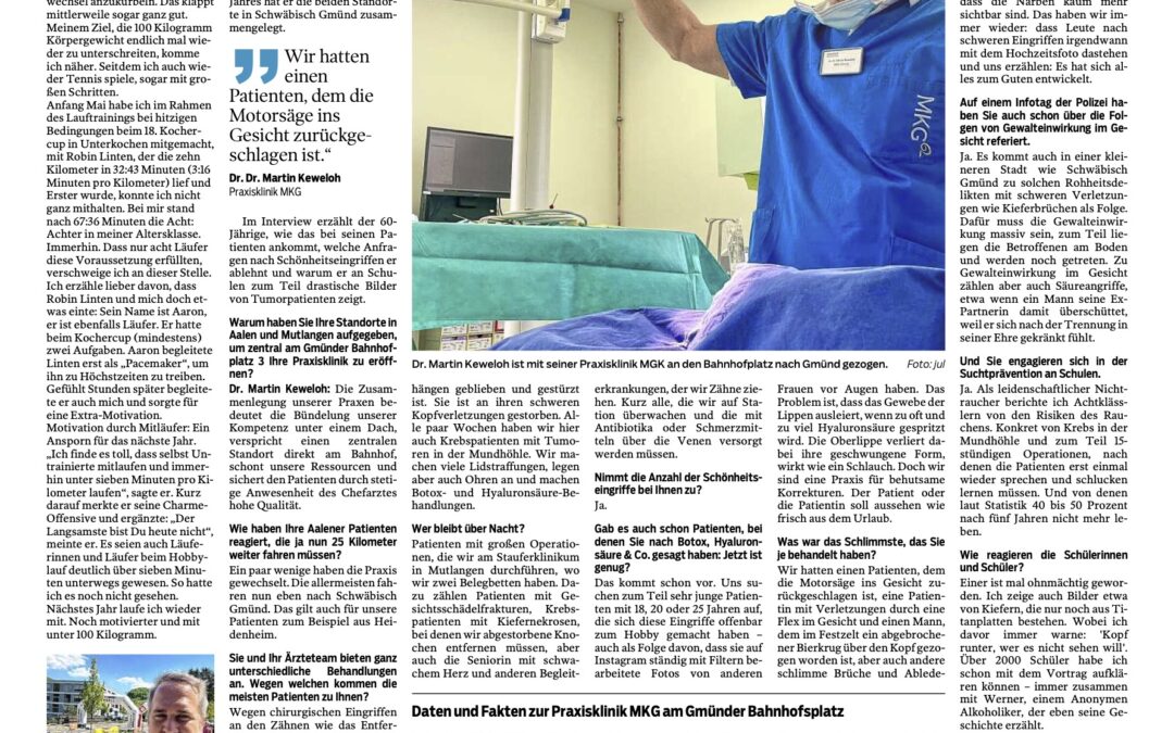 Zeitungsbericht: Über Gewalt im Gesicht und Botox